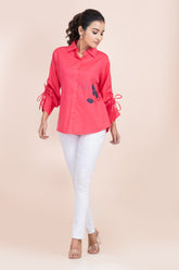 GIRL FACE- PINK SHIRT